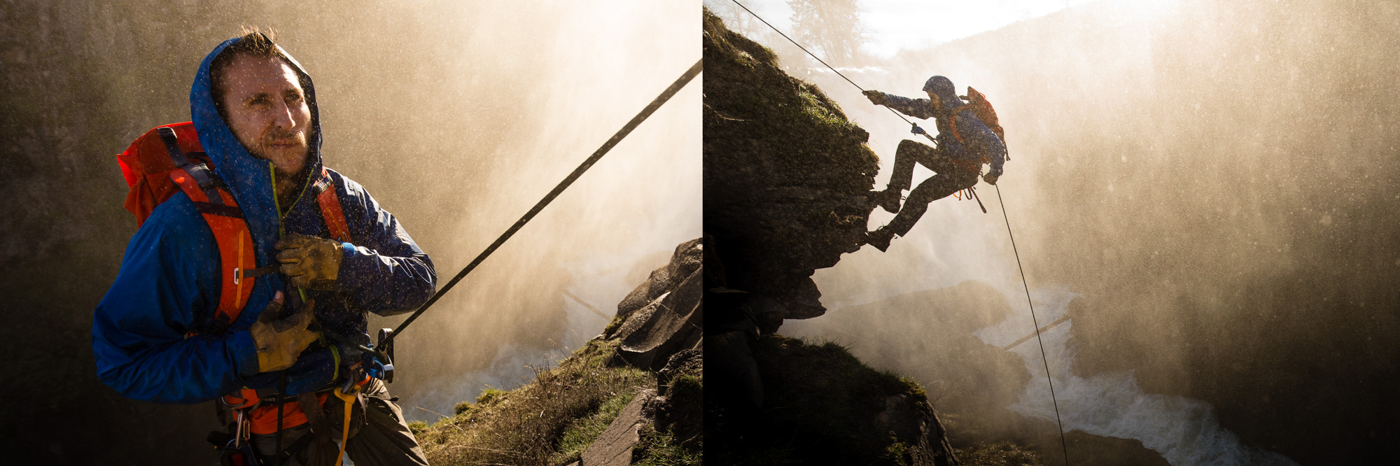 Action Sports Photographer | Rappel Waterfall